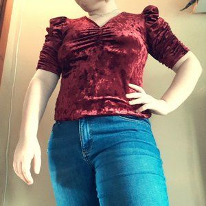 Crushed Velvet Top